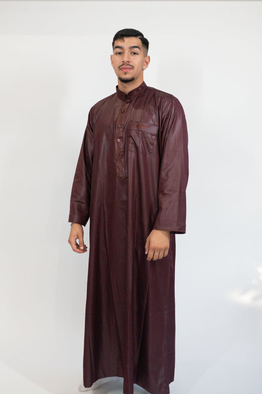 Qamis Layali rouge bordeaux