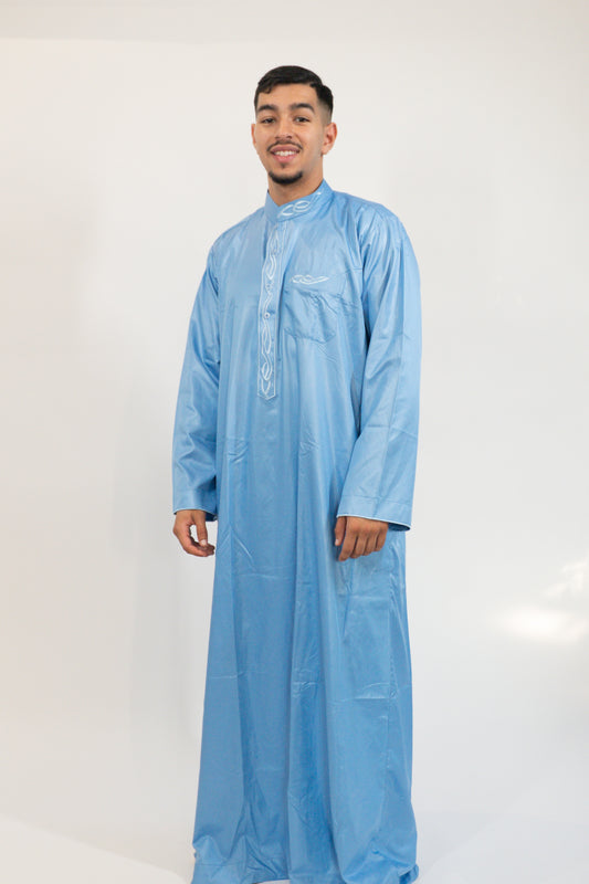 Qamis Layali bleu
